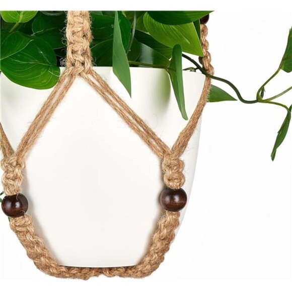 Mkono Fake Hanging Plant with Pot, Artificial Plants for Home Spring Decor - Picture 7 of 8